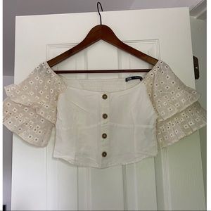 Zara Crop Shirt Size S